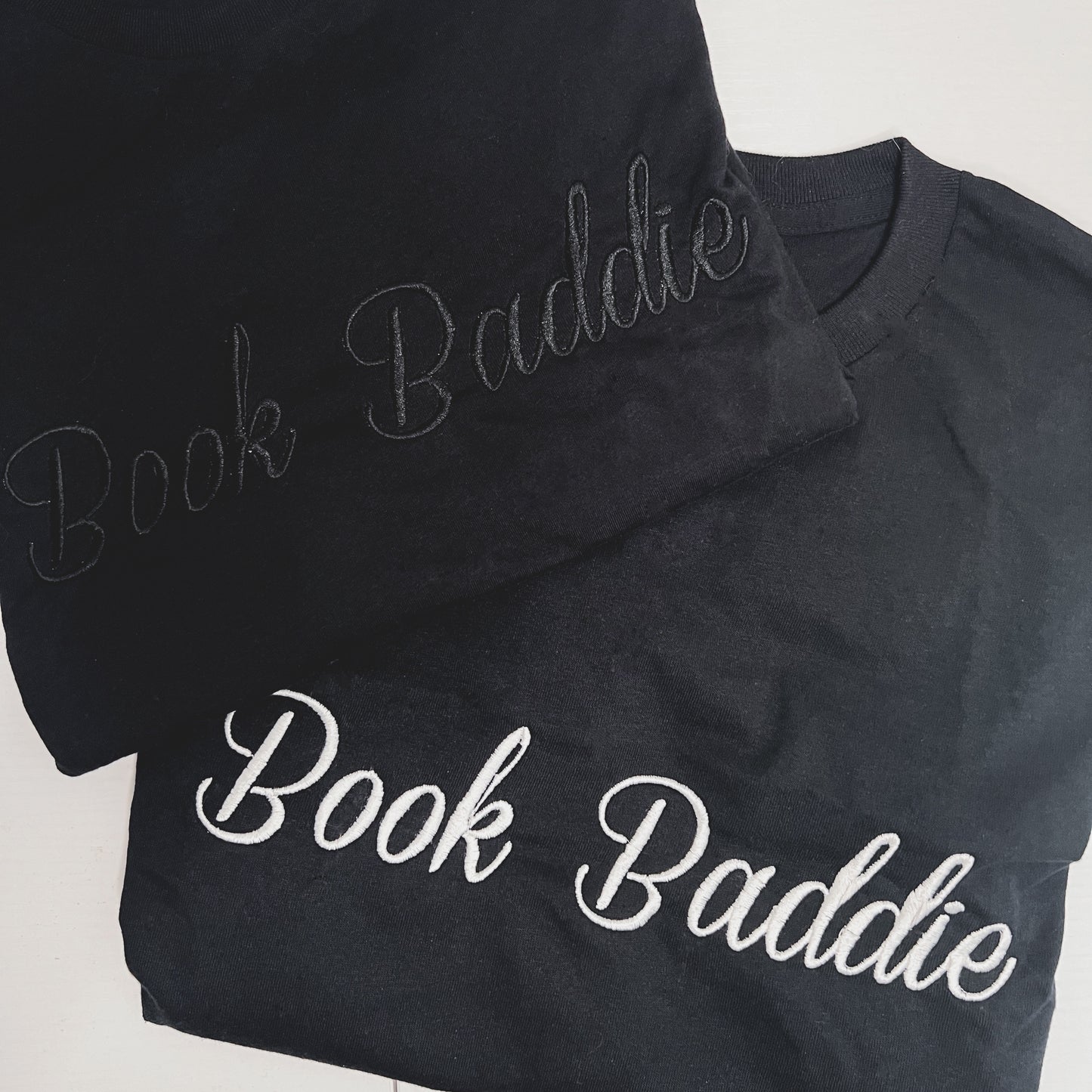 Book Baddie Embroidered Crewneck T-Shirt