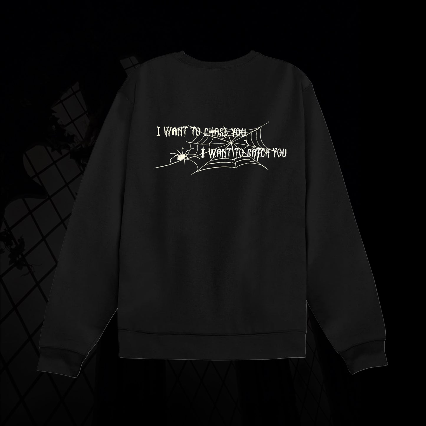 I Want To Catch You Embroidered Crewneck Sweatshirt