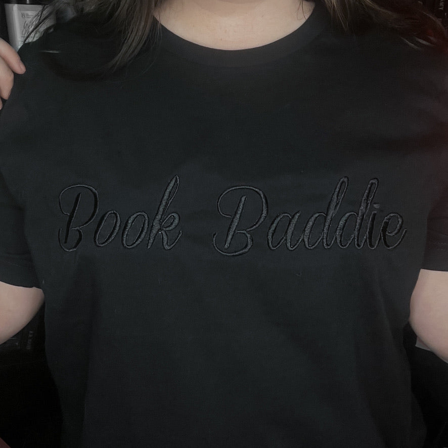 Book Baddie Embroidered Crewneck T-Shirt