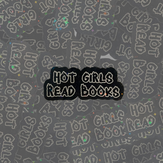 Hot girls read books sticker