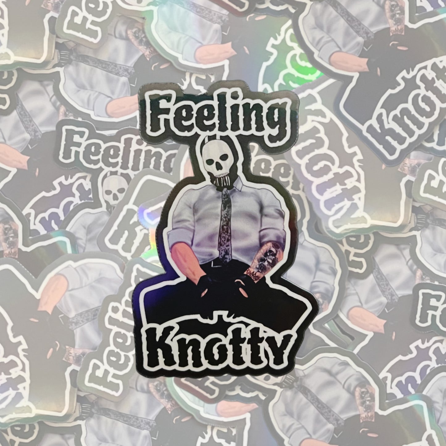 Feeling Knotty Ghost Sticker